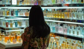 CieloVision Layout & Merchandising woman shopping a grocery aisle