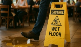 CieloVision Safety & Loss Prevention Person walking on Wet Floor