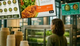 CieloVision Customer Experience & Loyalty woman looking at menu