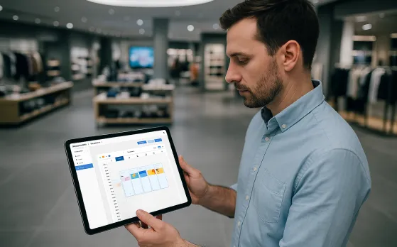 CieloVision Privacy & Compliance man working on ipad